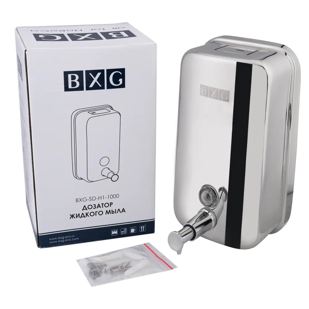 Дозатор для жидкого мыла BXG SD-H1-1000 подвесной металл глянцевый цвет серебристый 89359850 STLM-2077188 - Вид №5