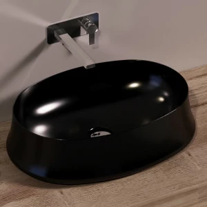 SH04NEROMATT Накладная раковина на столешницу  овальная Simas Sharp