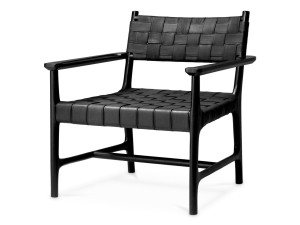 Кожаное кресло с подлокотниками