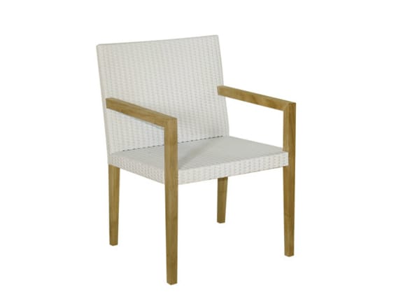 Стул для сада из тикового дерева с подлокотниками Il Giardino di Legno Фиджи ARCH-00116655