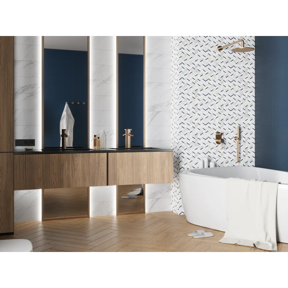 Плитка настенная Mersey Mono A0554C14102 20x40 см 1.6 м² матовая цвет розовый 89352898 STLM-2158016 Santreyd - Вид №9