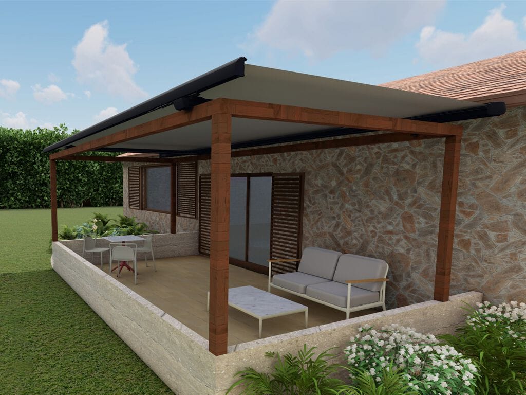 Пергола с раздвижной крышкой Gaviota EOS ARCH-00139495