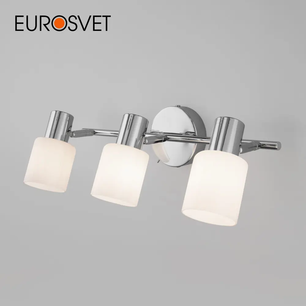 90054445 Светильник настенный с поворотными плафонами Eurosvet 20089/3 Corso 3 лампы 8 м² цвет хром STLM-0095970