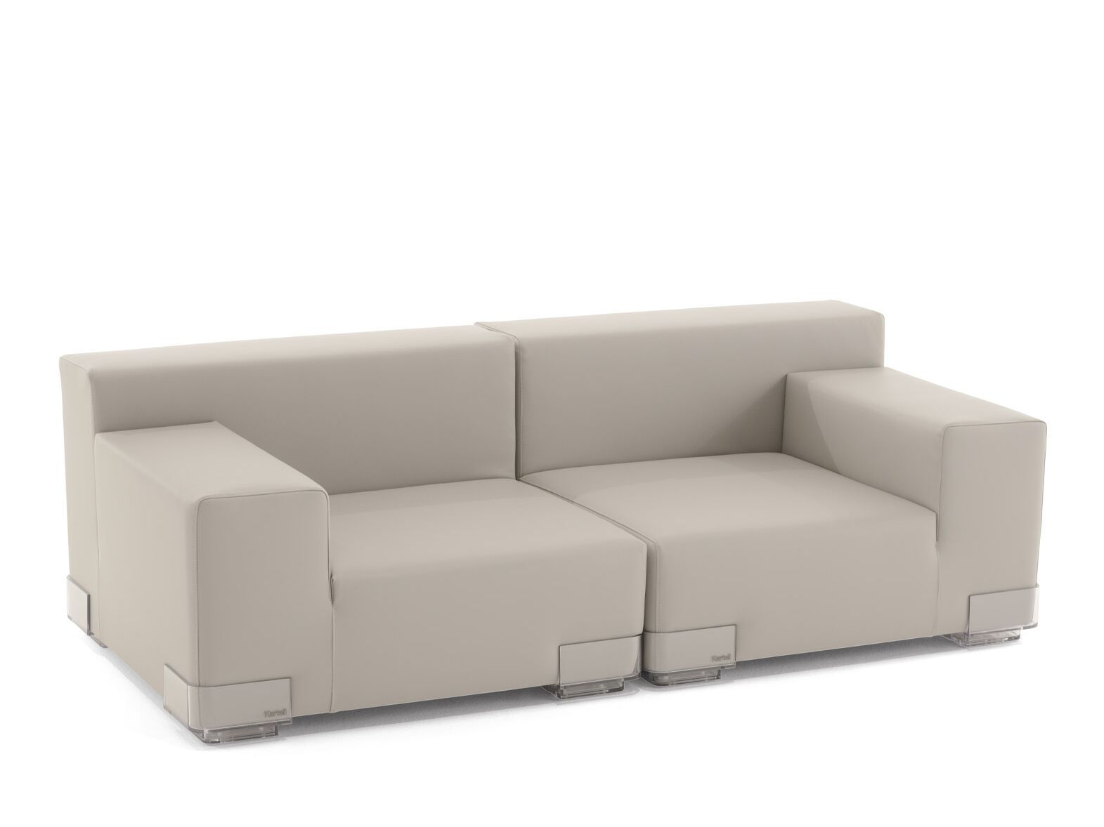 2-местный модульный съемный диван из искусственной кожи Kartell Plastics ARCH-00019820 - Вид №8