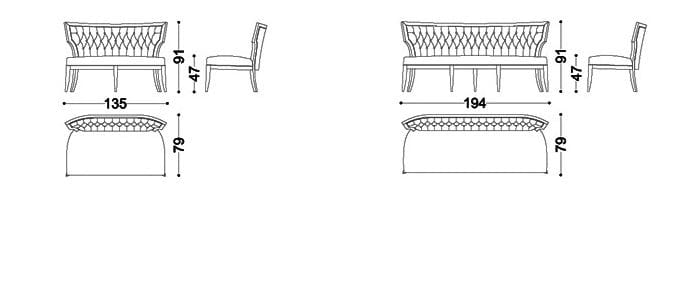 Капитонный диван OPERA CONTEMPORARY Клеопатра ARCH-00105565 - Вид №2