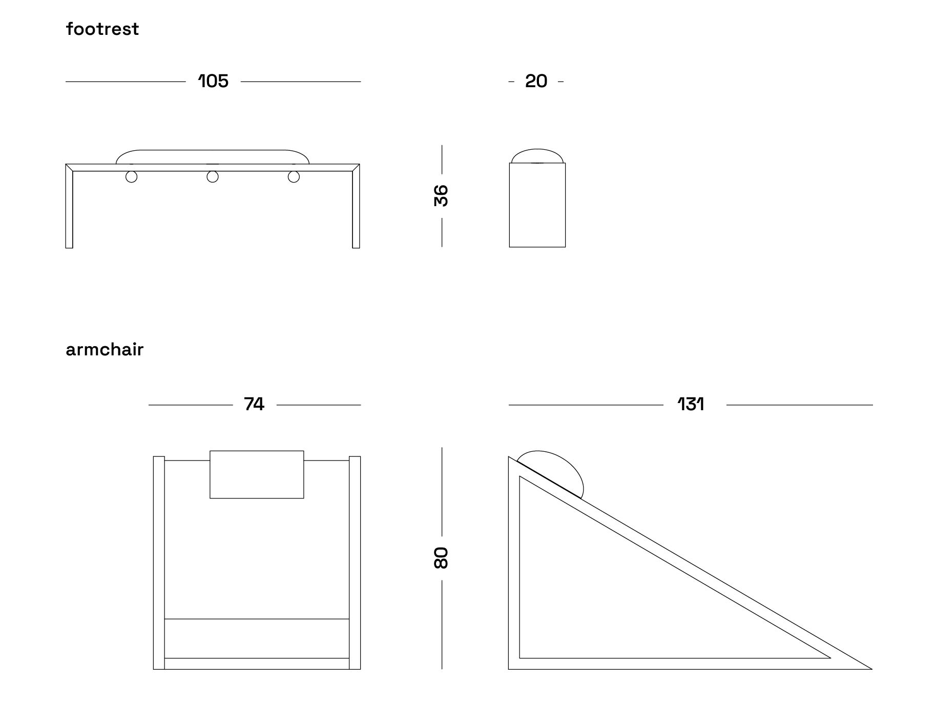 Кресло из натурального каучука с подставкой для ног Poltronova Mies ARCH-00089410 - Вид №11