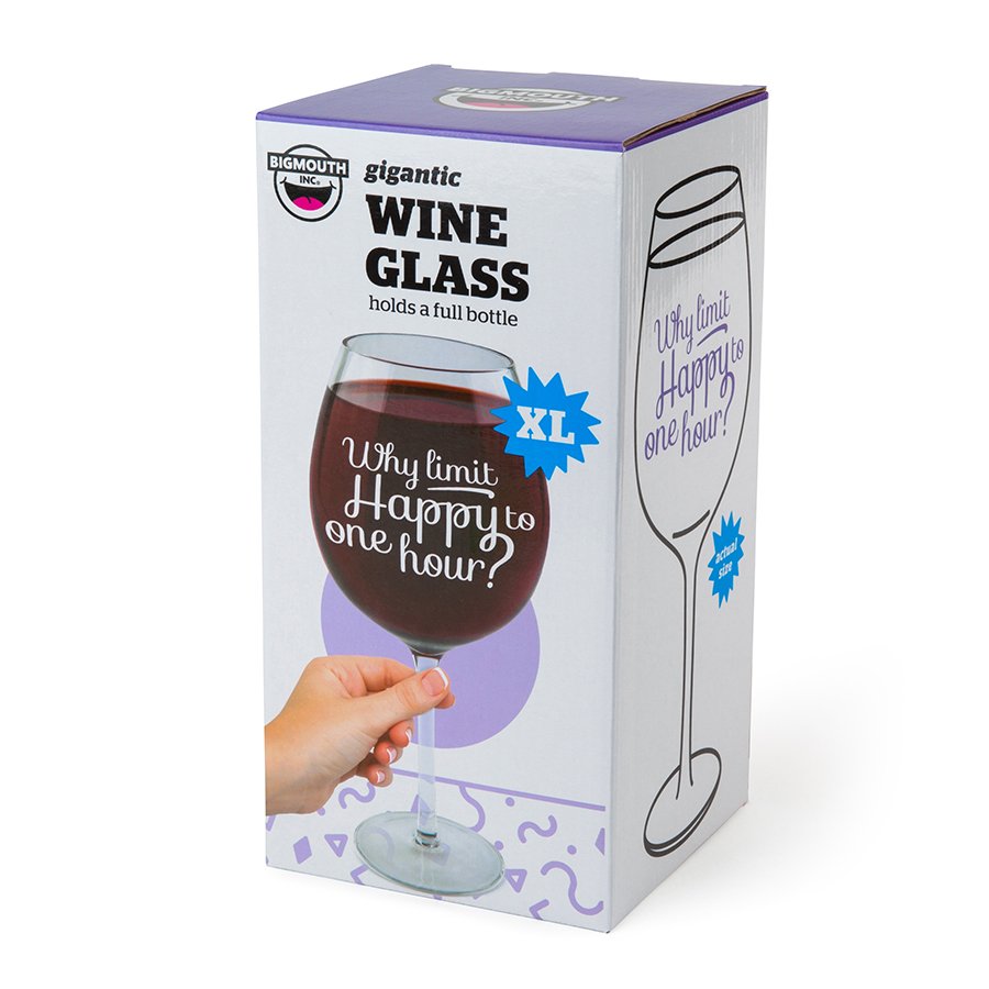 Бокал для вина 750 мл happy hour BIGMOUTH ДИЗАЙНЕРСКИЕ 00-3862990 Прозрачный  - Вид №3