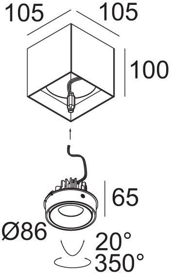 Delta Light Регулируемый светодиодный потолочный светильник Grid on sun-id-1415405 - Вид №2