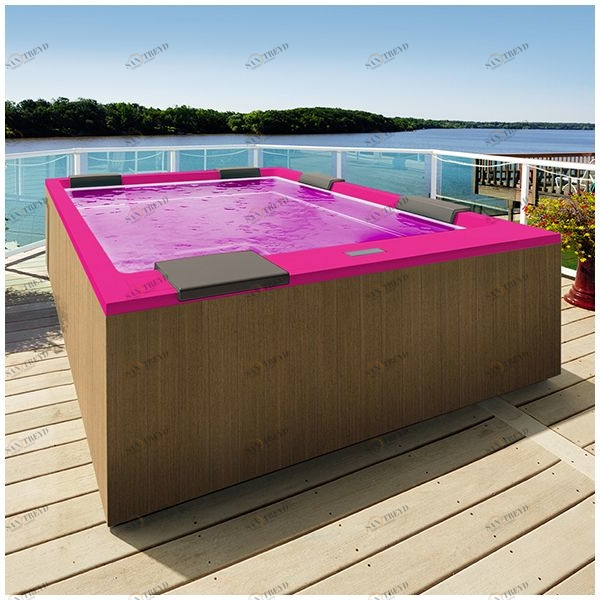 Бассейн Gruppo Treesse Muse Plus-V212I-PL-R прямоугольный встроенный розовый PLUSV212IPLR