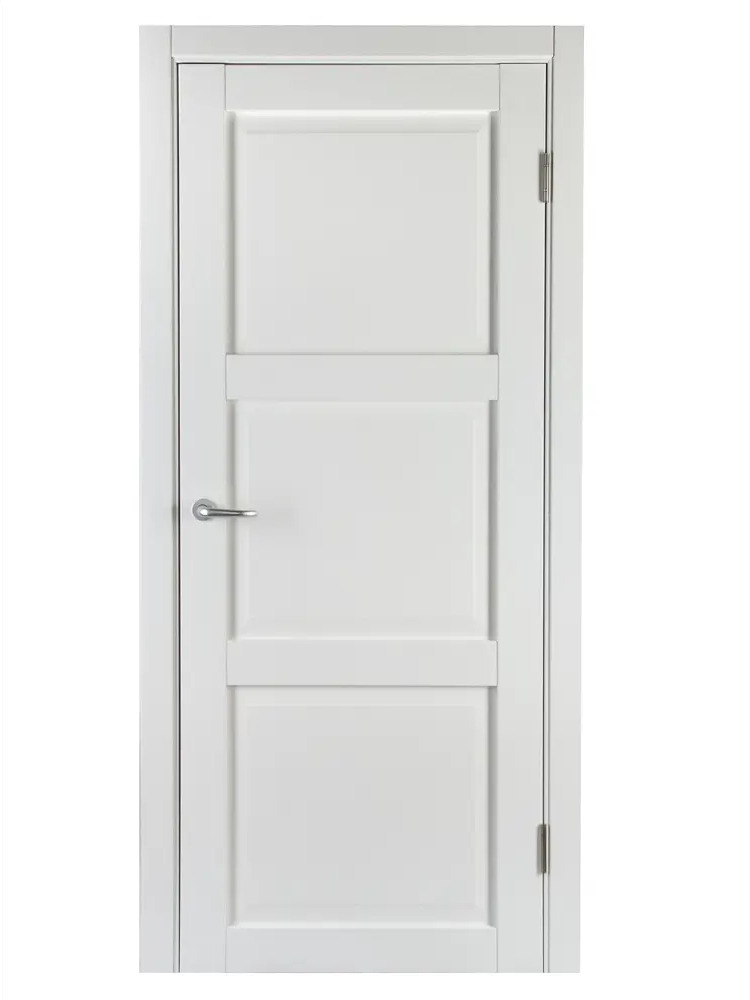 82636287 Дверь межкомнатная глухая Адажио 90x200 см Hardflex белый с замком и петлями STLM-0032444