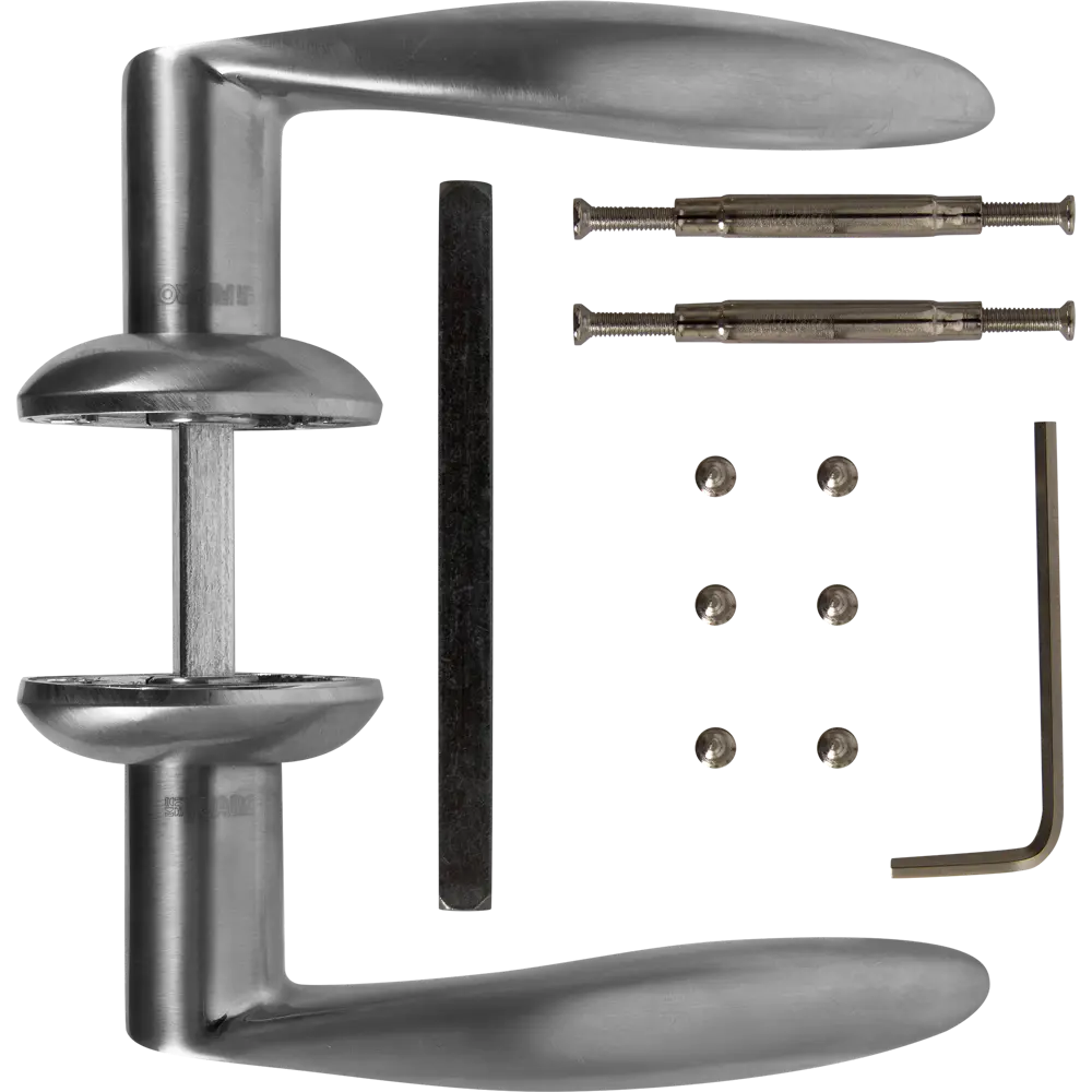 Ручка дверная на розетке Viola RM SC16, цвет матовый хром FUARO STLM-2162401 - Вид №5