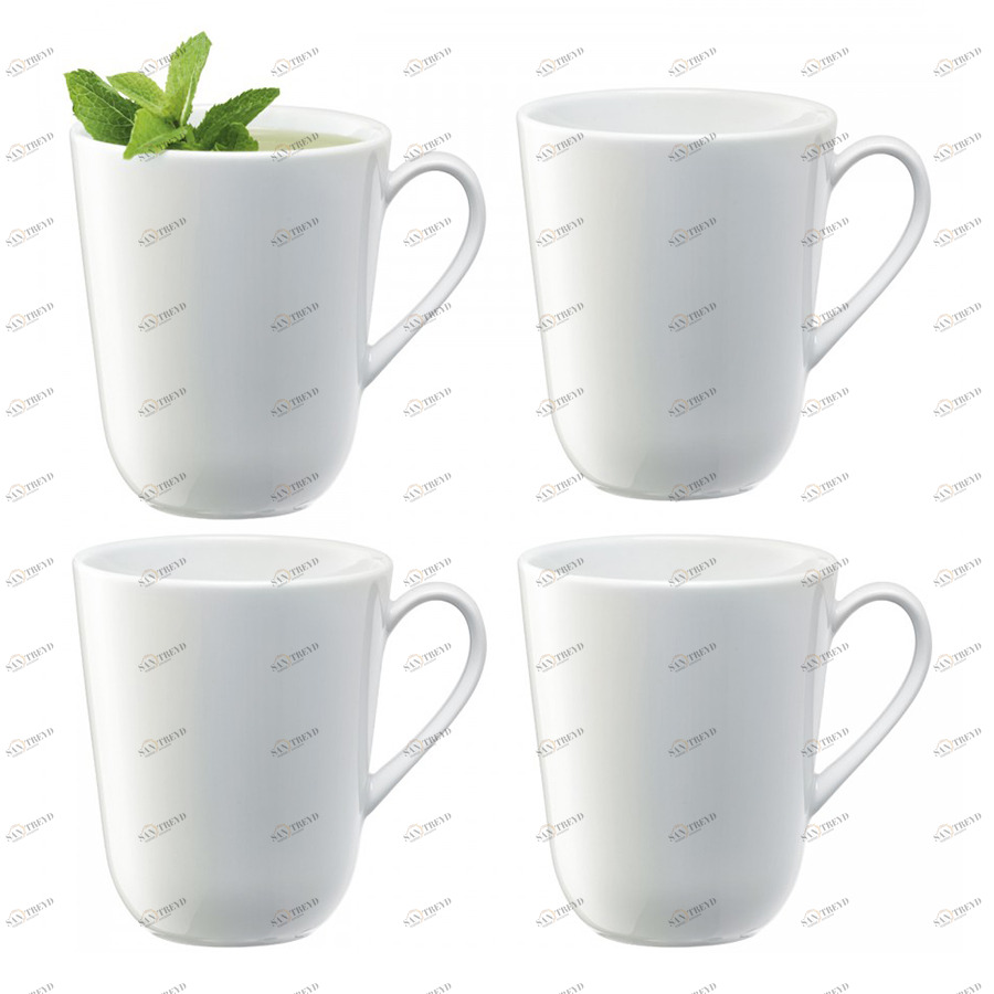 Набор из 4 округлых чашек 380 мл Dine LSA INTERNATIONAL DINE 00-3863446 Белый 