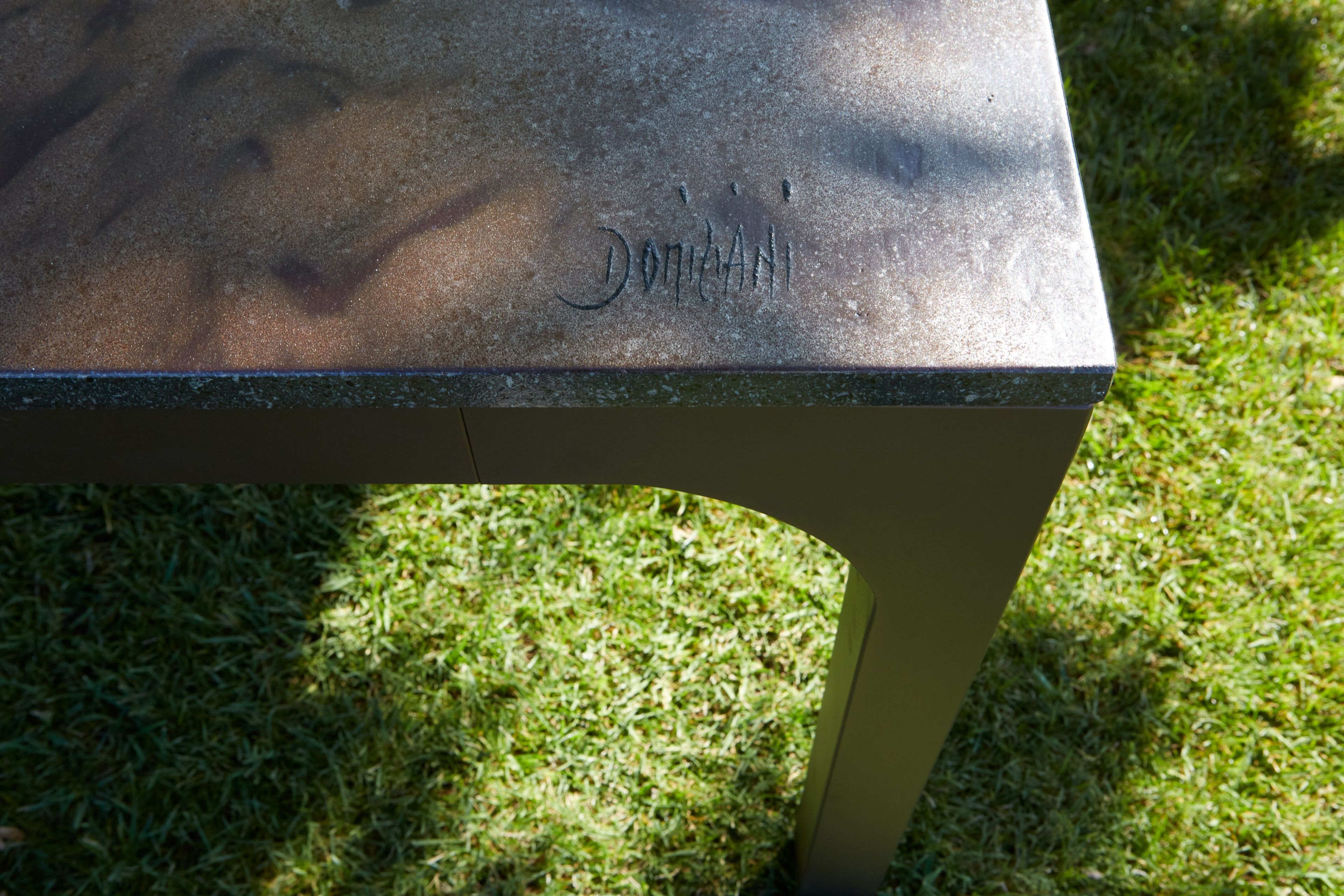 Прямоугольный стол из фаянса и нержавеющей стали DOMIZIANI современный ARCH-00033641 - Вид №2