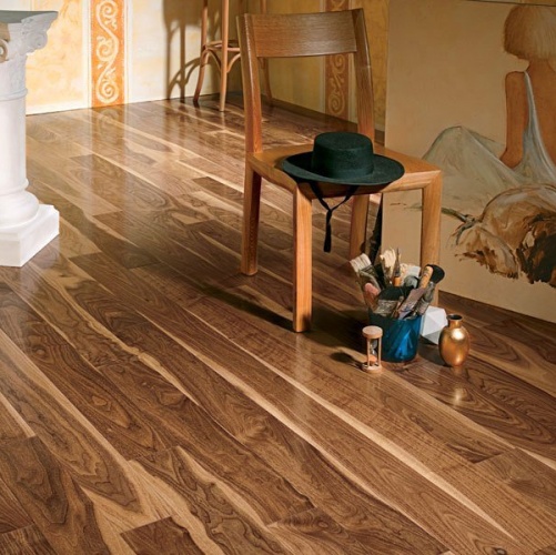 Инженерная доска Coswick Классическая Американский 107 Лак Орех американский Селект (Гладкая) 300...1845х107,95 мм 13211101 - Вид №3