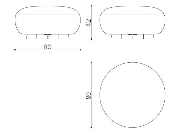 CD 80RO OUT Round module 80cm True Design Code Out  - Вид №1