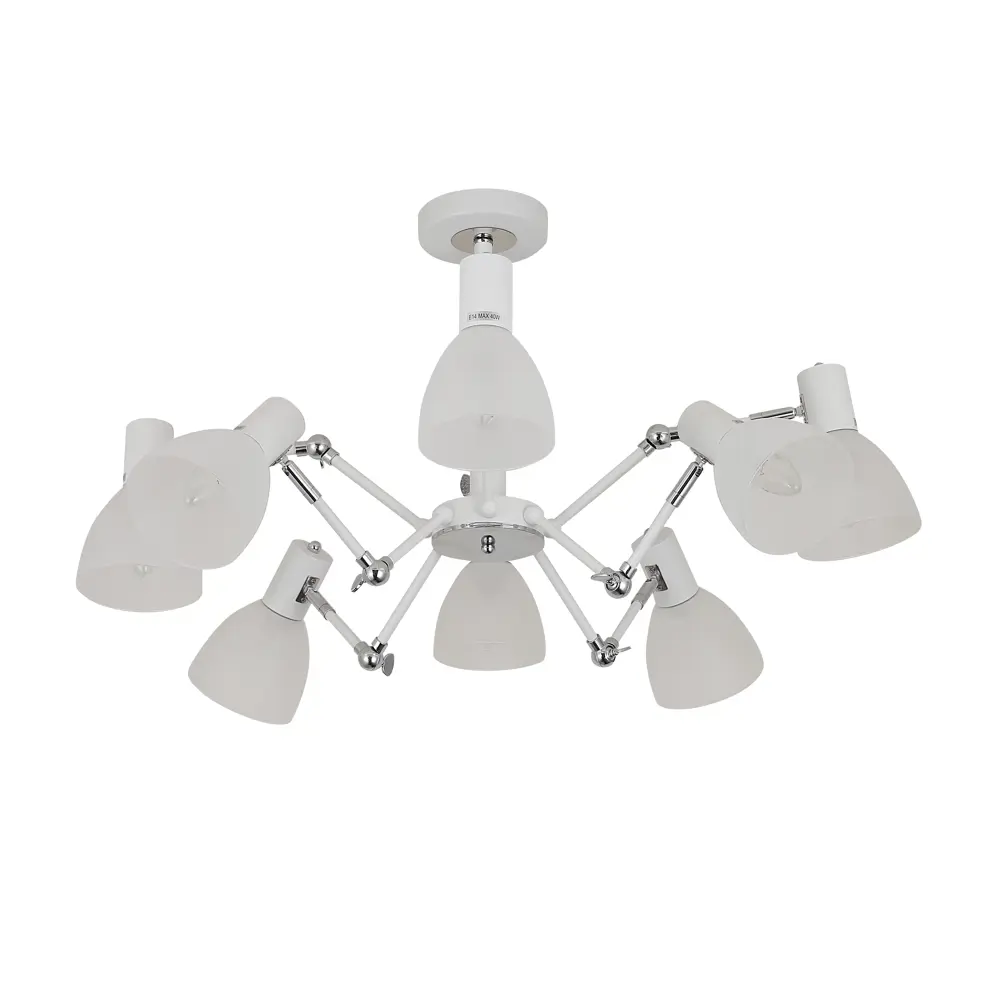 Люстра потолочная «Interna» 5040-8 8 ламп 25 м² цвет белый SCHAFFNER STLM-2094364 - Вид №1