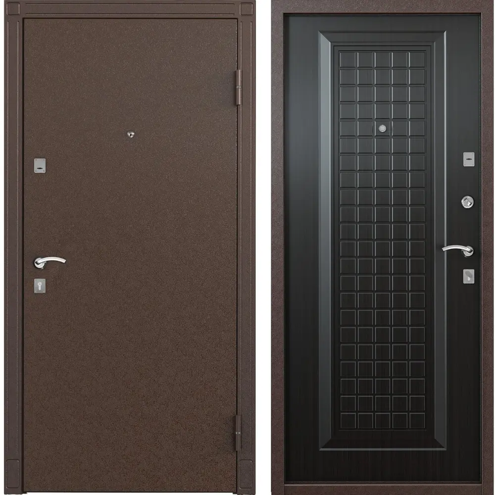 Дверь входная металлическая Спектра 1, 860 мм, правая, цвет тёмный венге TOREX STLM-2158785