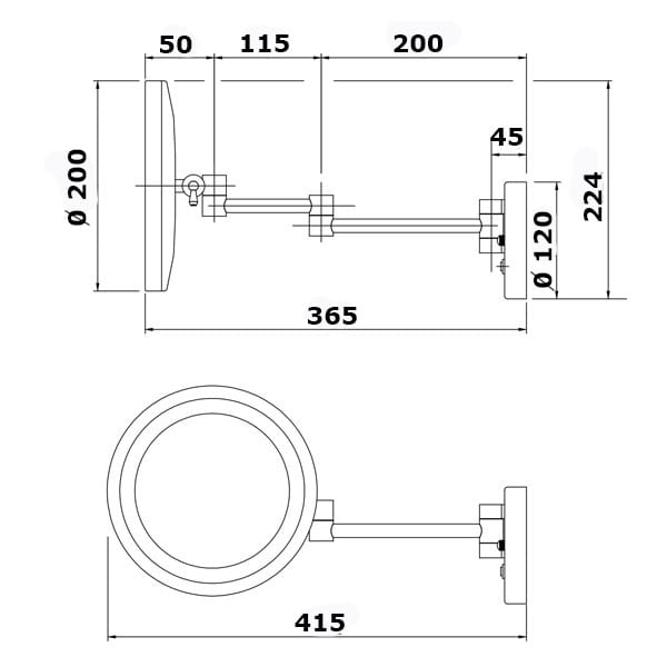 Настенное круглое увеличительное зеркало Spekkio Sigma ARCH-00083061 - Вид №2