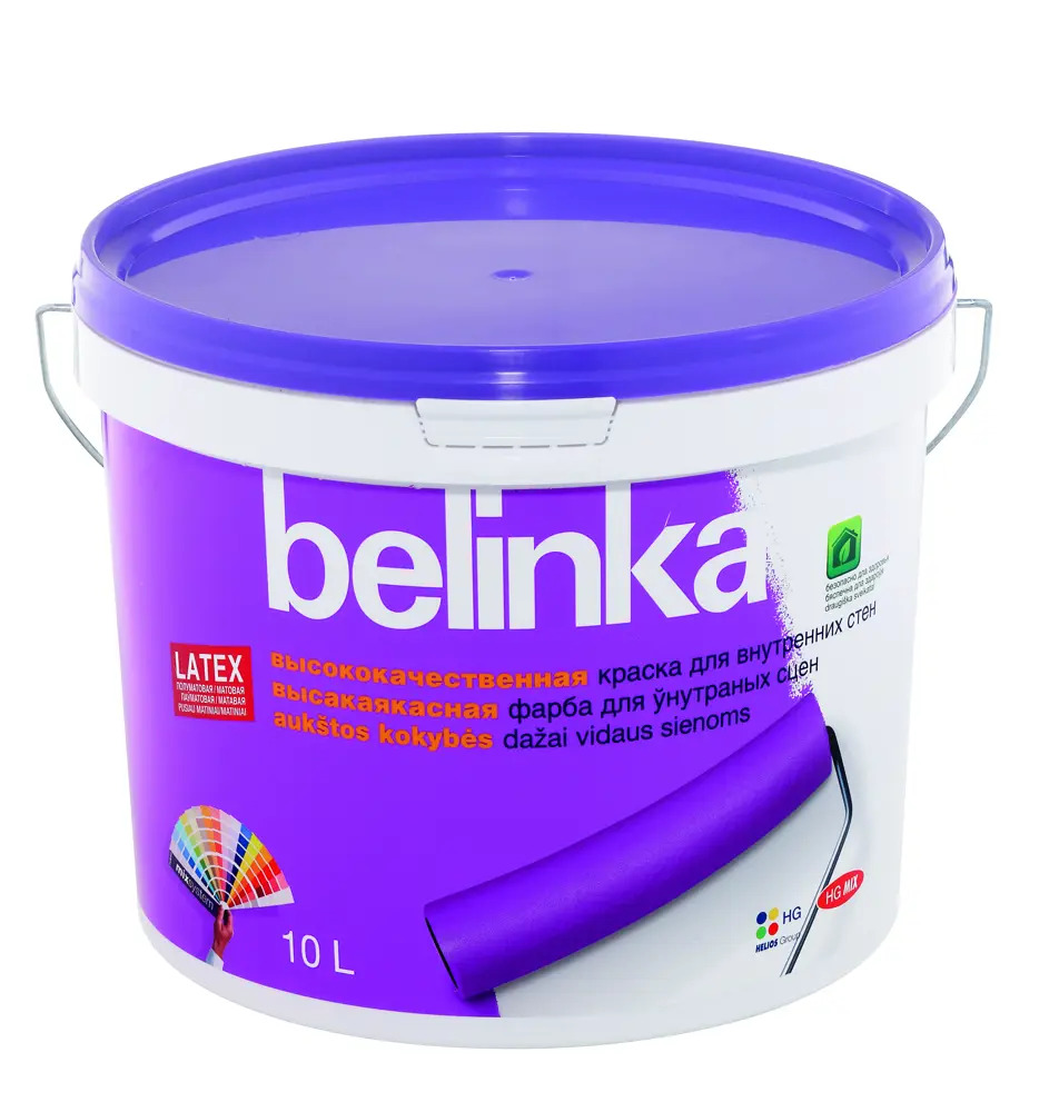 93717701 Краска для стен Belinka ВД Latex B3 матовая белая 9.3 л STLM-0859072