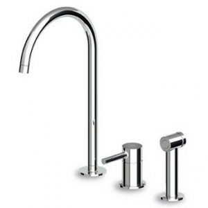 ZP6278 Смеситель для раковины, однорычажный, с поворотным изливом, боковой душ с переключателем, аэратор, гибкое подключение. Zucchetti Pan