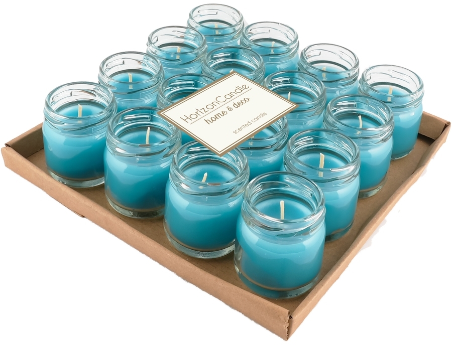 91017907 Свеча Horizon Candles в стекле высота 45 мм d 50 мм 16 шт/уп клубника STLM-0443314 MIR LIGHT