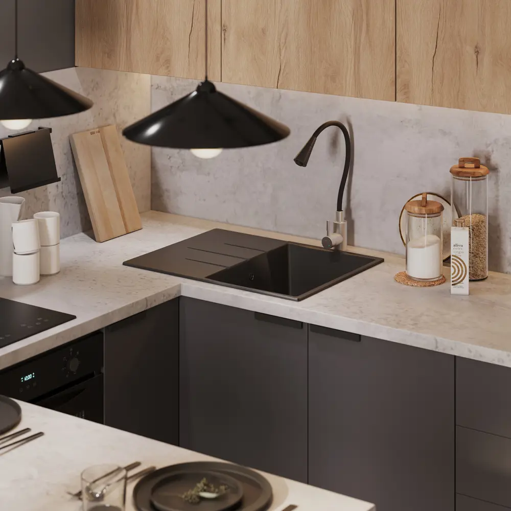 Фасад кухонного шкафа Верея 59.7x137.3 см KONSENSA ЛДСП цвет дуб гудзон золотой 89435659 STLM-2017820 - Вид №11