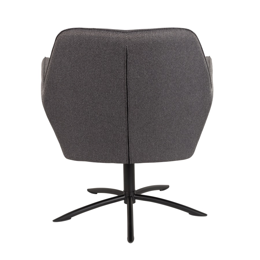 Лаунж кресло Knut темно-серое White Label Living 3100037 - Вид №5