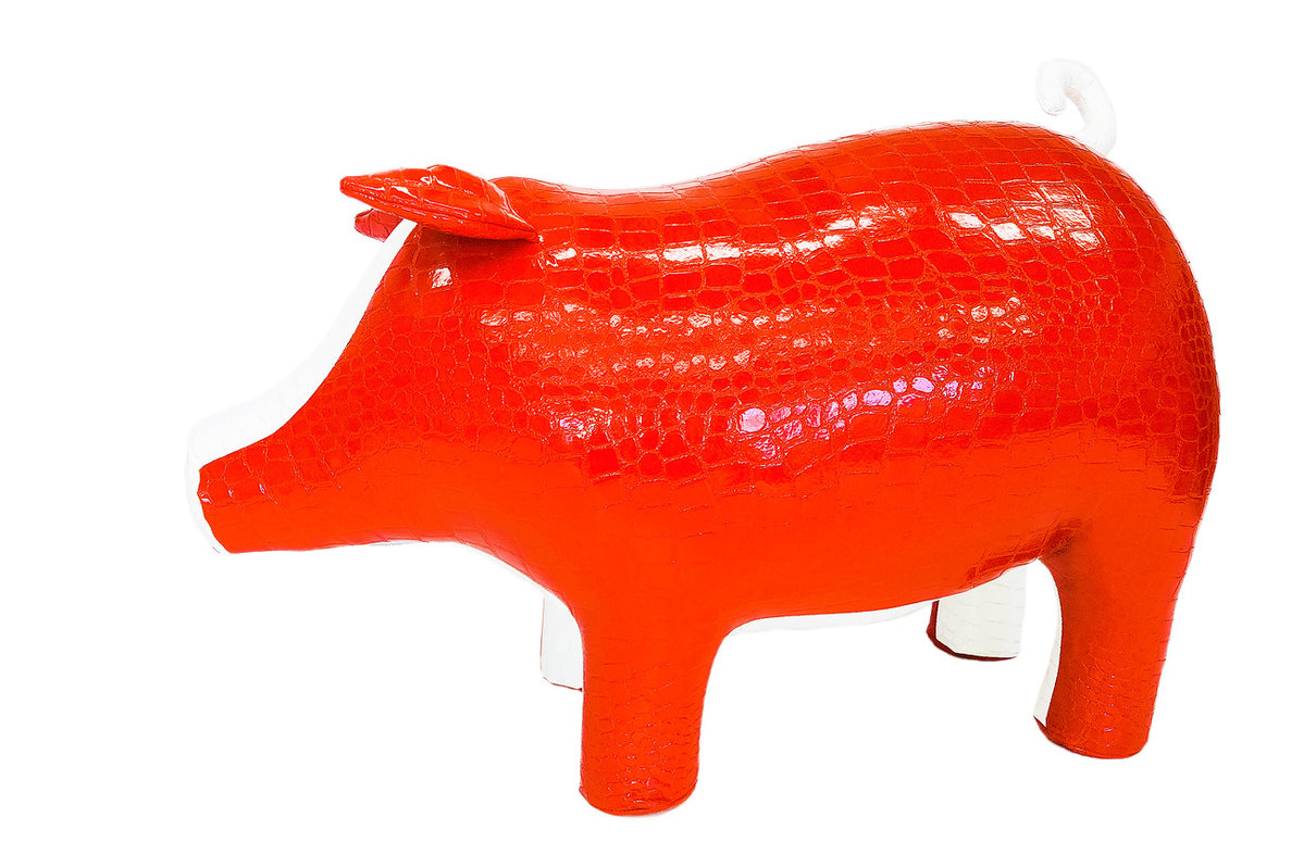 Пуф "Кабан Спартак" красный с белым EUROSON ФУТБОЛЬНАЯ 131589 Красный  - Вид №2