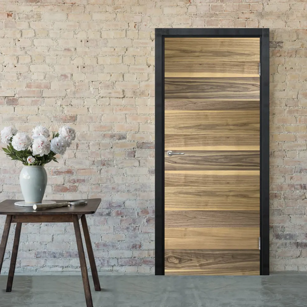 Дверь межкомнатная глухая Loft 60x200 см шпон цвет американский орех с замком и петлями 85325427 STLM-2085593 МАРИО РИОЛИ  - Вид №4