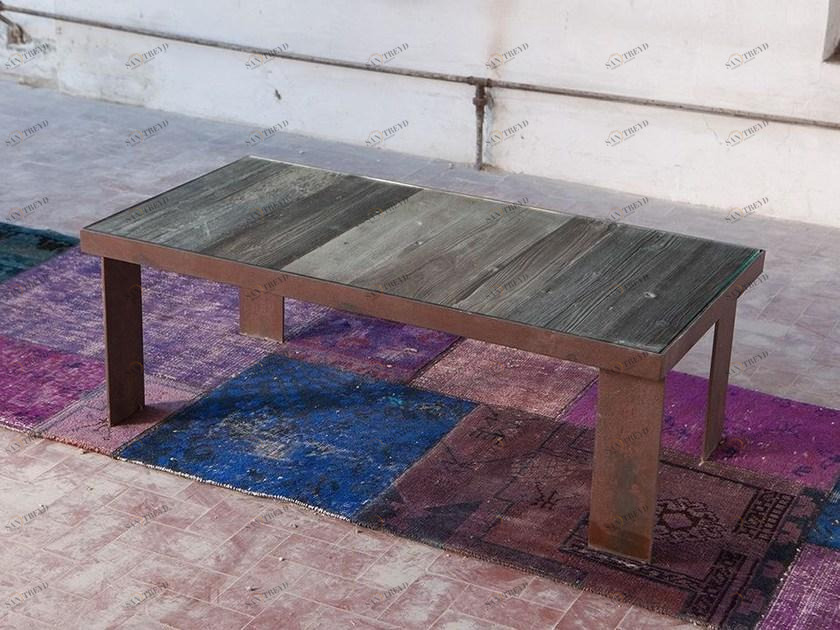 Domingo Salotti Прямоугольный журнальный столик из вторичного дерева Tavolini sun-id-1463737