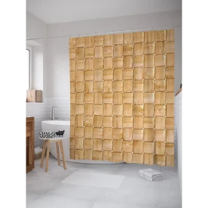 93781565 Штора для ванной JoyArty Прочное переплетение из ткани, 180x200 см с крючками STLM-1403610