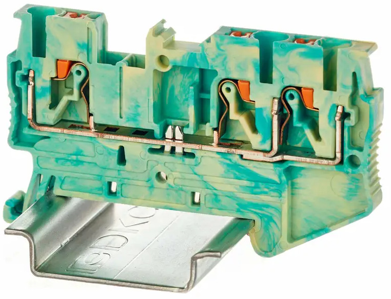 91583617 Клемма заземления DKC Nuputuk VPR-2.5-TWIN-PE-YG 2.5 мм 100 шт. STLM-0839301