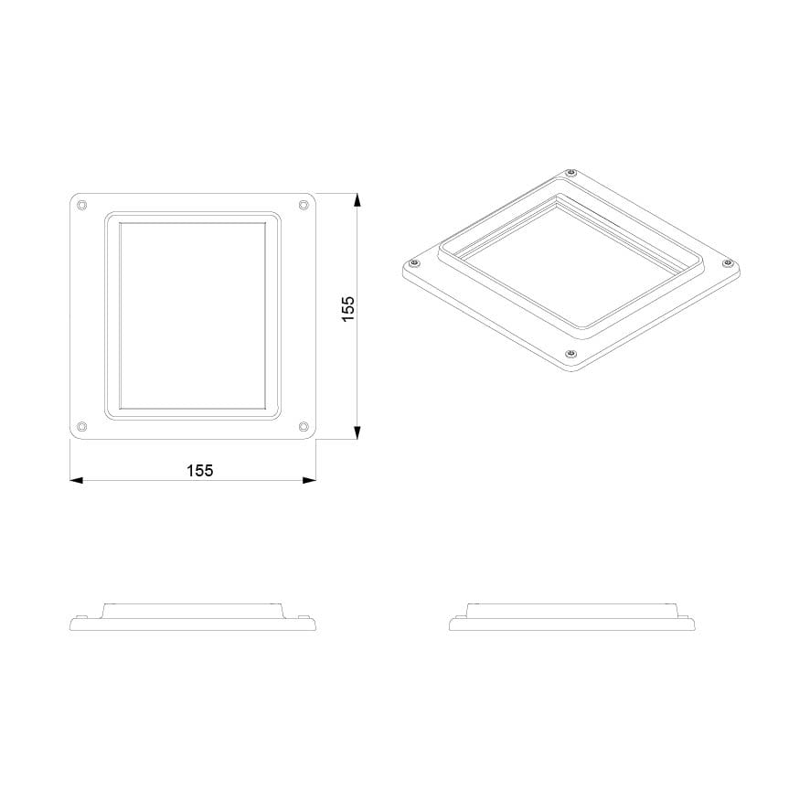 Окрашенная алюминиевая пластина для розеток и выключателей Genuit Corten ARCH-00129867 - Вид №12