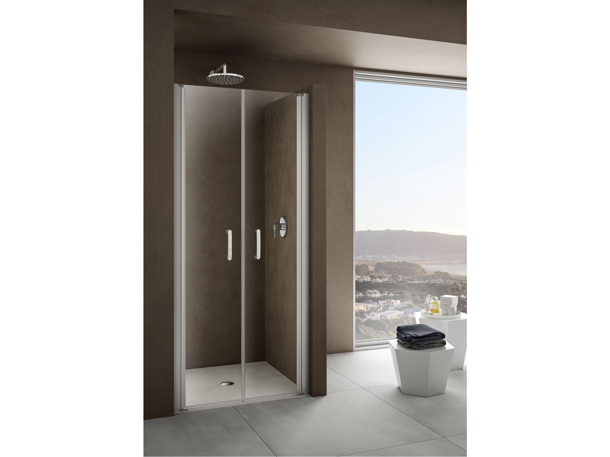 Стеклянная ниша душевая кабина с распашной дверью Provex Industrie ARCH-00003787