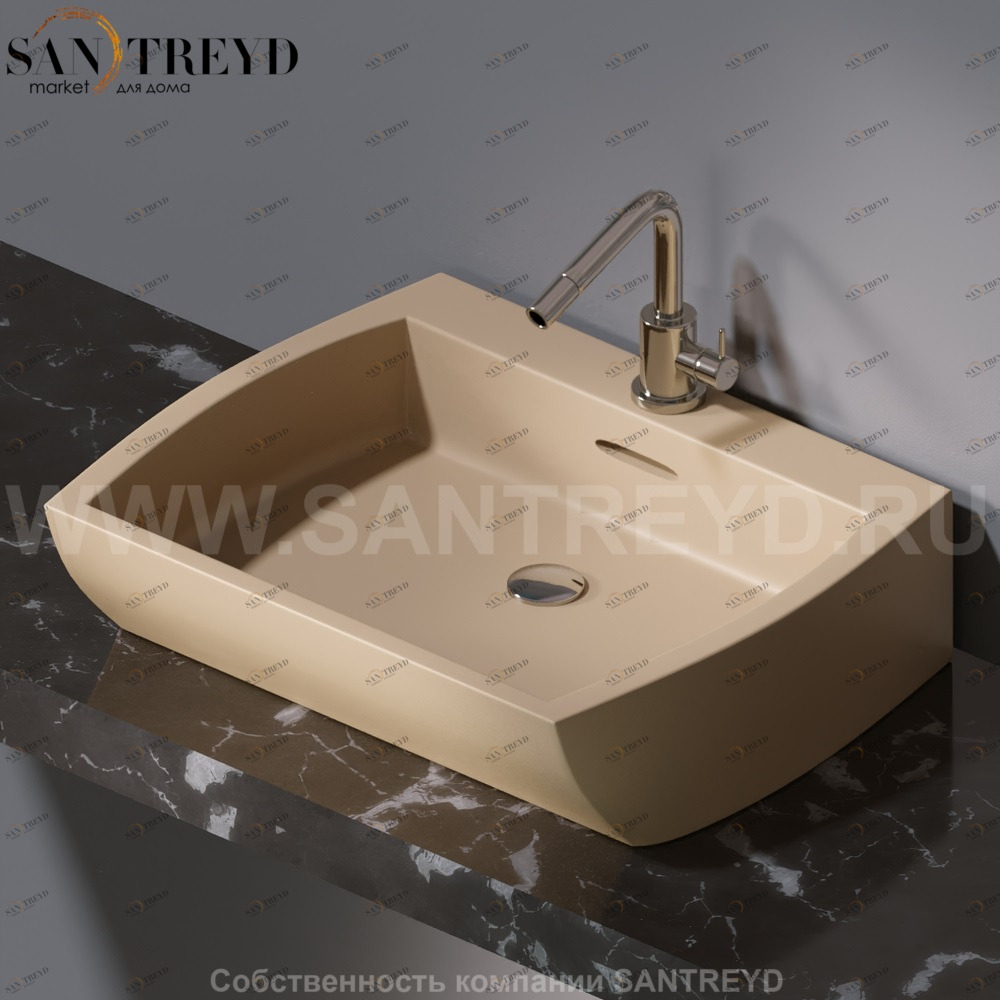 L282.131 Накладная раковина на столешницу  овальная A. e T. Italia SQUARE AeT ITALIA