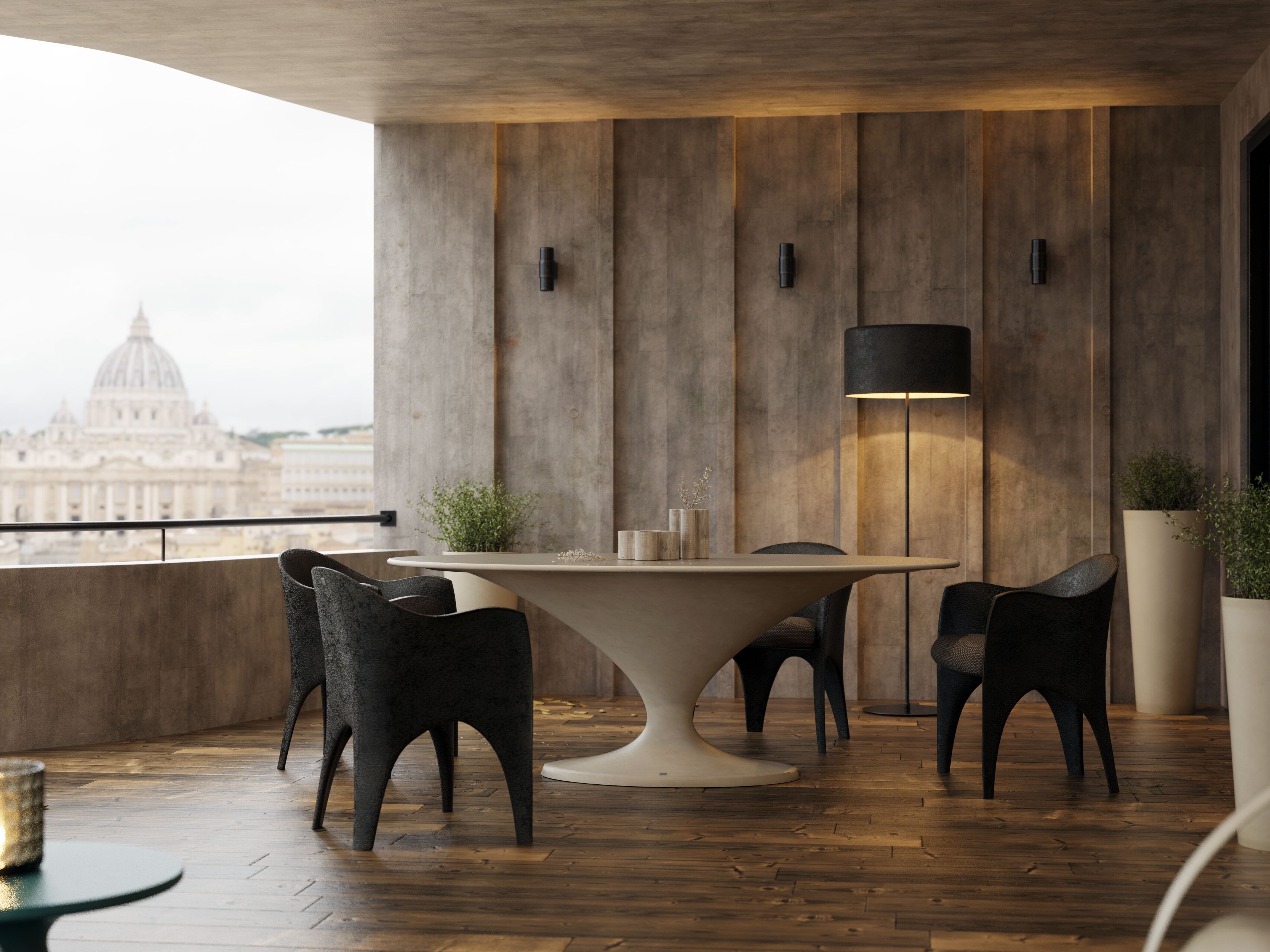 Овальный садовый стол из стекловолокна GANSK CHARM OVAL ARCH-00077469 - Вид №4