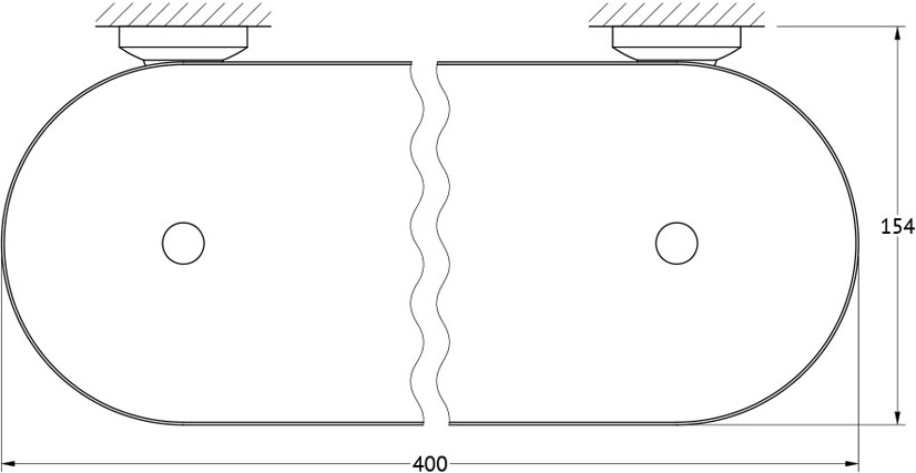 STI 014 Полка с держателями 40 cm 3SC STILMAR CHROME Treesseci 3SC - Вид №1