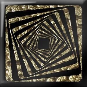 Напольная вставка Квадрат золото 6,6х6,6