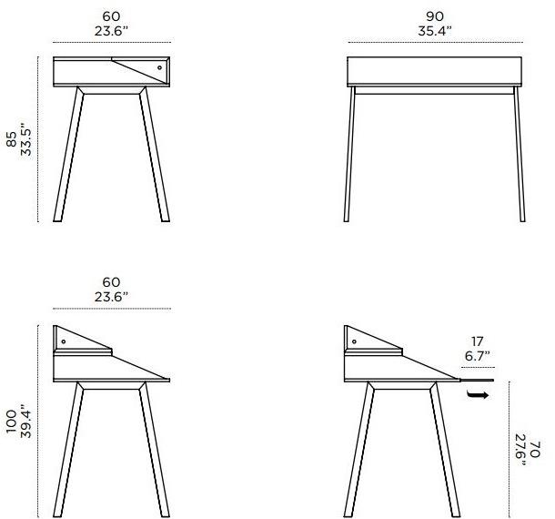 Casamania & Horm Письменный стол из дерева Ray sun-id-1428604 - Вид №13
