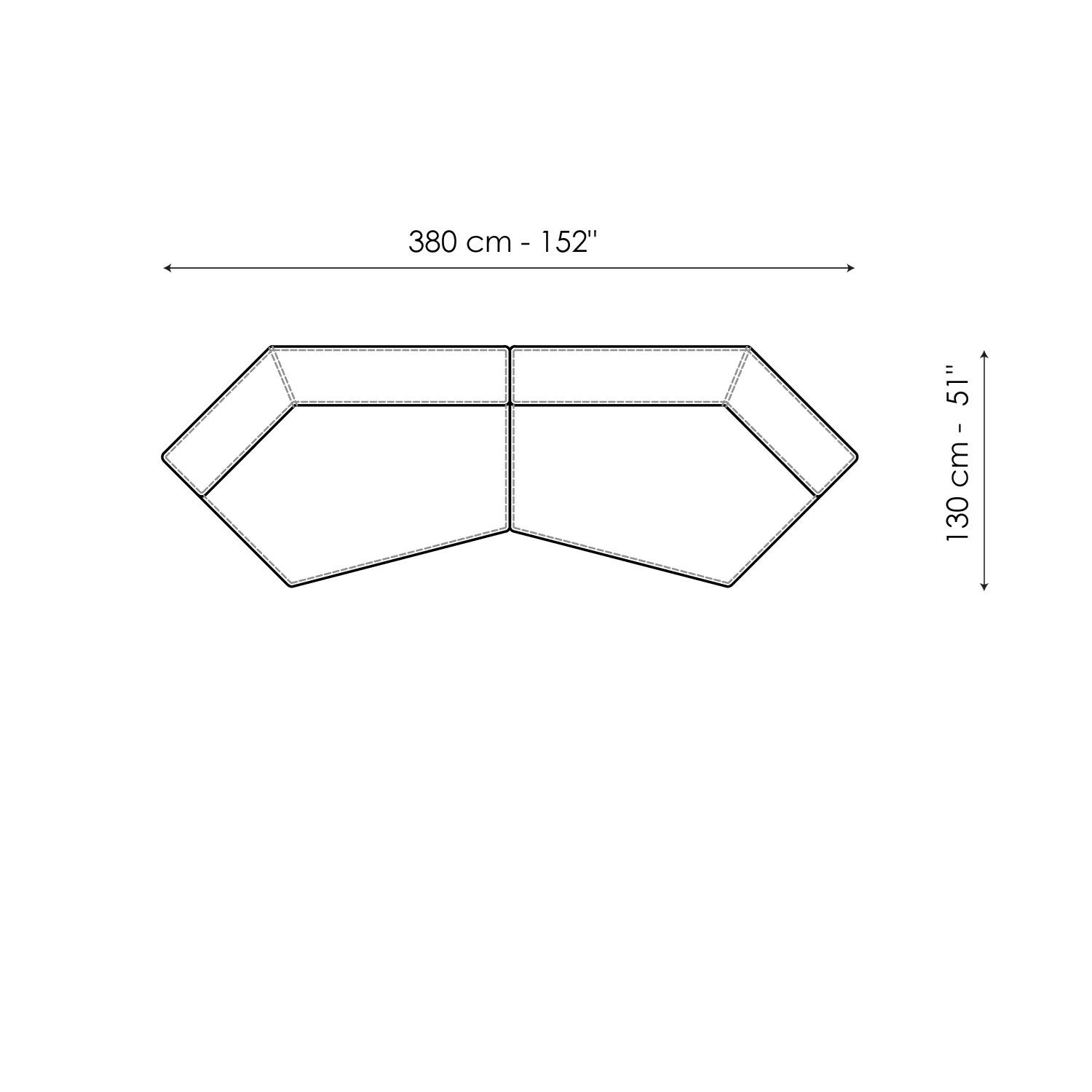 Модульный тканевый диван BONALDO арахис ARCH-00098902 - Вид №23