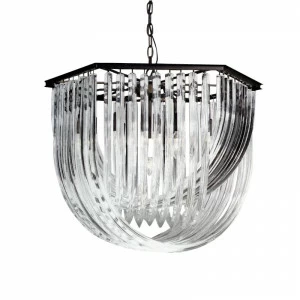 Подвесной светильник Murano 7 black от Delight Collection KR0116P-7L DELIGHT COLLECTION ДИЗАЙНЕРСКИЕ 243737 Прозрачный;черный