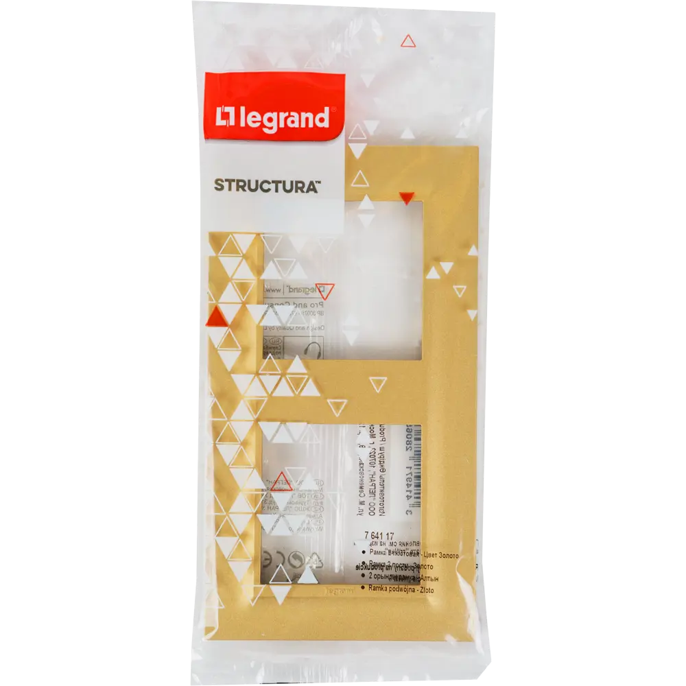 Legrand Structura - Рамка для розеток 2-постовая в золотом металлике 82064705 STLM-0018688 - Вид №4
