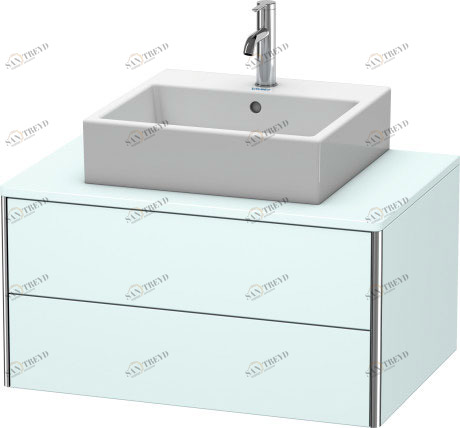 XS491000909 XSquare Тумбочка для подвесной консоли Светло-голубой матовый декор Duravit