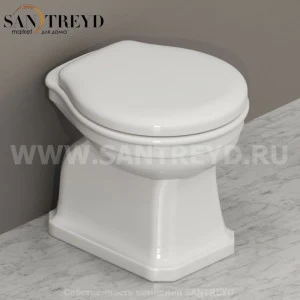 PA001BI Приставной унитаз напольный Белый Ceramica Globo PAESTUM Италия