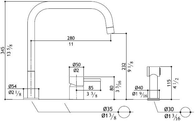 MGS Смеситель для кухни на столешнице из нержавеющей стали F2 sun-id-1391799 - Вид №1