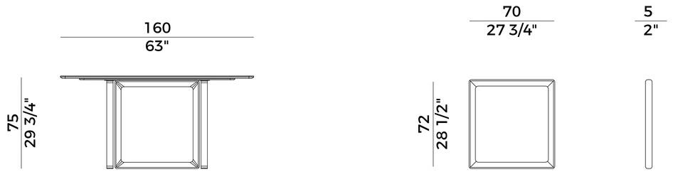 Potocco Квадратный мраморный стол Opus 893/tq - Вид №7