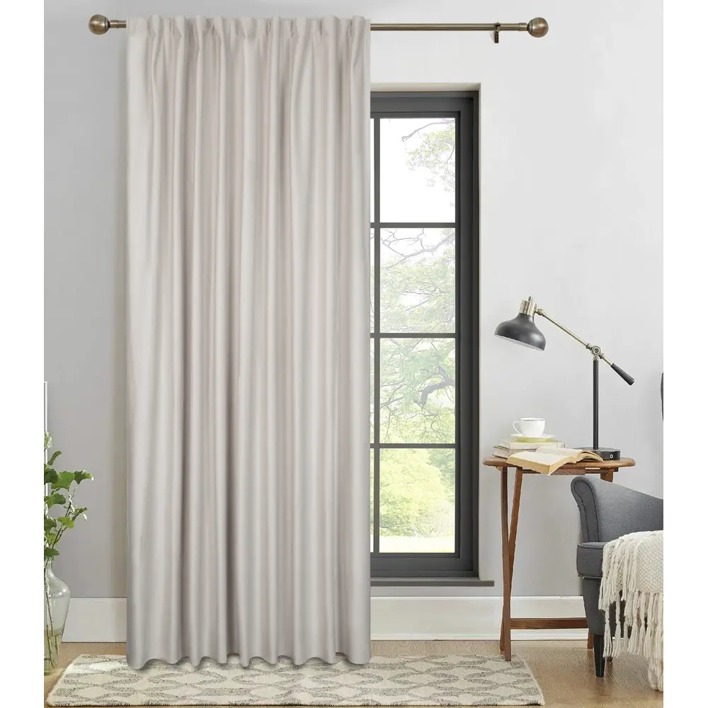 KREAFORTA Annalise - штора блэкаут с лентой и скрытыми петлями 200x280 см экрю 89405466 STLM-1583371