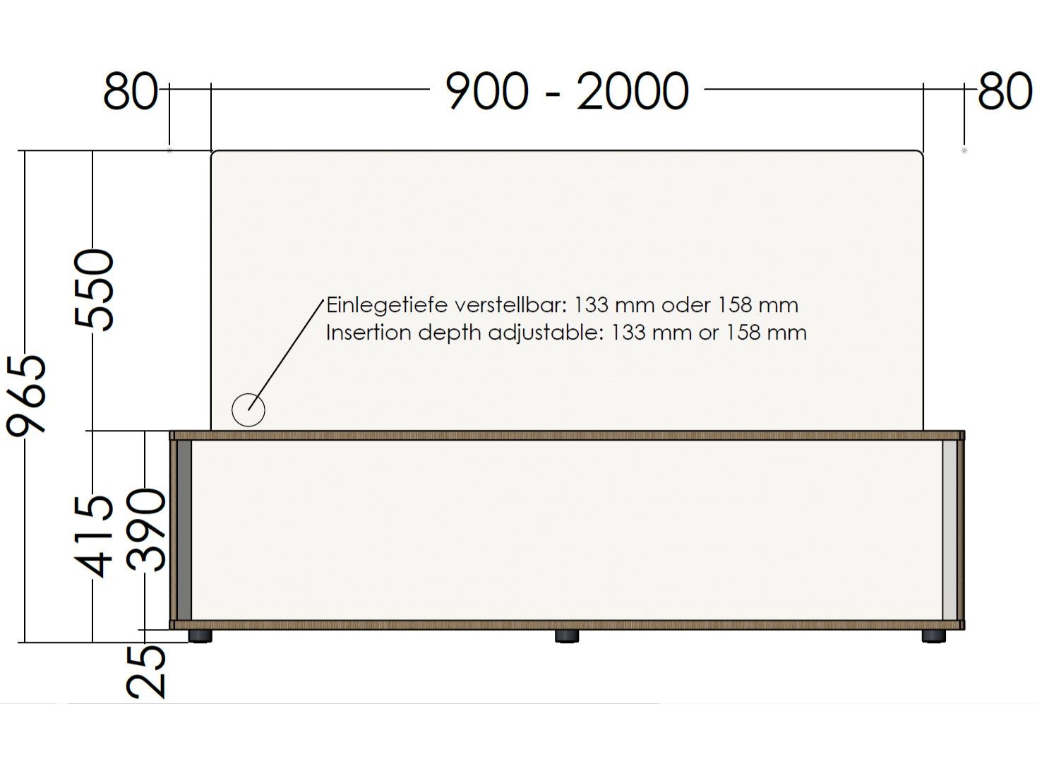 Односпальная кровать для хранения в фанере Müller Small Living SPAZE ARCH-00083318 - Вид №24