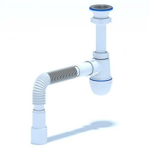 Сифон АНИ для кухонной мойки 1 1/2"х40 с гибкой трубой 40х40мм А0105