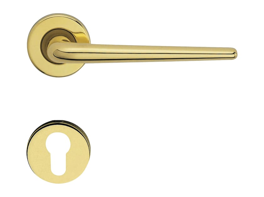 Классическая латунная ручка на розетке с насадкой LINEA CALI' Brixia ARCH-00111013